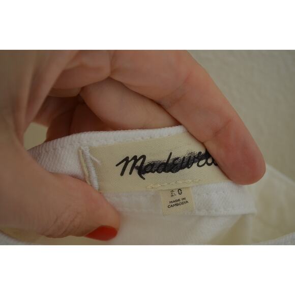 Madewell Denim Square Neck Button Up Mini Dress Size 10 - Picture 6 of 8